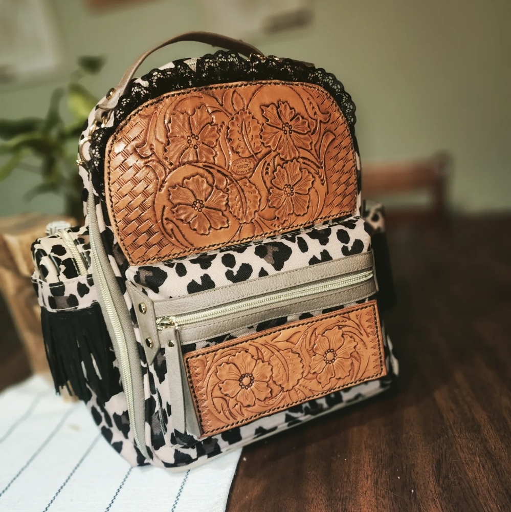 Hand tooled Itzy ritzy mini diaper bag - Picture 1 of 5